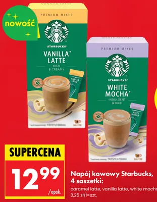 Napój kawowy Starbucks vanilla latte promocja w Biedronka
