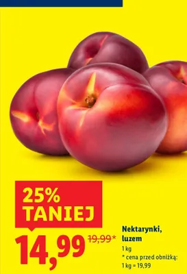 Nektarynki, luzem promocja w Lidl
