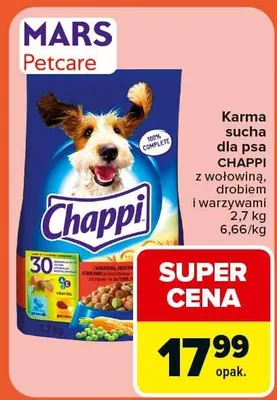 Karma sucha dla psa z wołowiną, drobiem i warzywami promocja w Carrefour Market