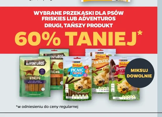 Przekąski dla psów Strips Adventuros promocja w Netto