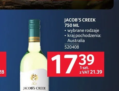 Wino Jacob's Creek promocja w Selgros