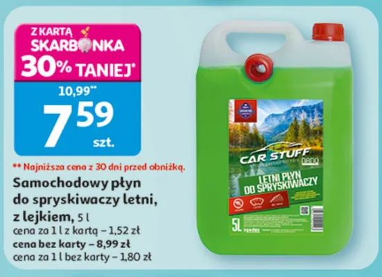 Samochodowy płyn do spryskiwaczy letni, z lejkiem promocja w Auchan