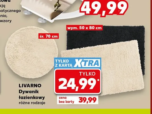 Dywanik łazienkowy Livarno 50x80 cm promocja w Kaufland