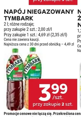 Napój niegazowany Tymbark promocja w Stokrotka