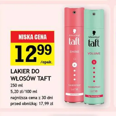 Lakier do włosów Taft Shine promocja w Gram Market