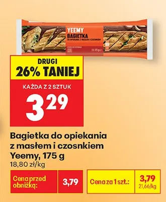 Bagietka do opiekania z masłem i czosnkiem promocja w Biedronka