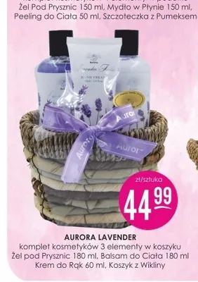 Komplet kosmetyków Aurora Lavender 3 elementy w koszyku promocja w Drogerie Jasmin