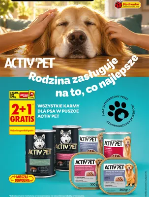 Karma mokra dla psa z kurczakiem i jagnięciną Activ'Pet promocja w Biedronka