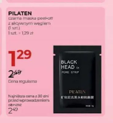 Czarna maseczka peel-off Pilaten promocja w Drogerie Jawa