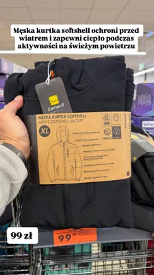 Męska kurtka softshell Campus Essential promocja w Biedronka