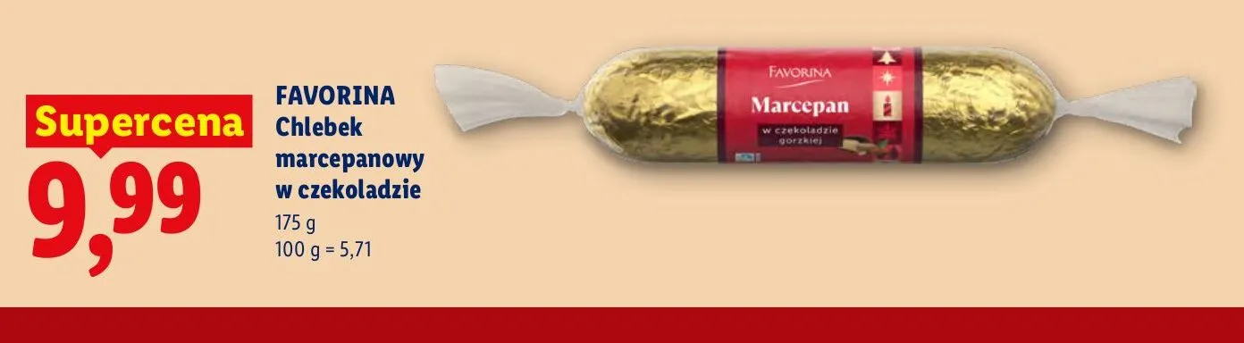 Chlebek marcepanowy w czekoladzie Favorina promocja w Lidl