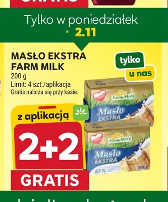 Masło ekstra Farm Milk promocja w Stokrotka