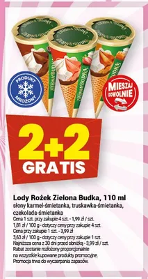 Lody Rożek Zielona Budka czekolada-śmietanka promocja w Twój Market