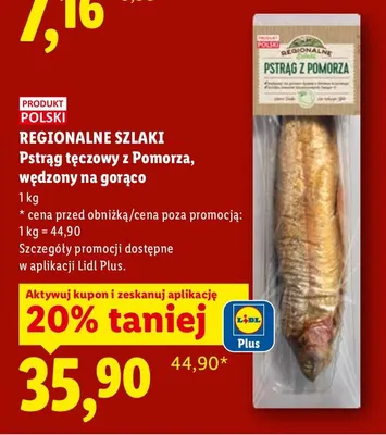 Pstrąg tęczowy z Pomorza wędzony na gorąco promocja w Lidl