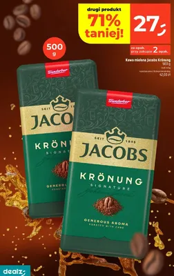 Kawa mielona Jacobs Krönung promocja w Dealz