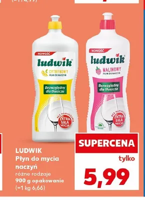 Płyn do mycia naczyń Ludwik Malinowy promocja w Kaufland