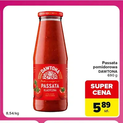 Passata pomidorowa Dawtona promocja w Carrefour Express