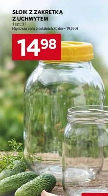 Słoik z zakrętką z uchwytem 3l promocja w Stokrotka