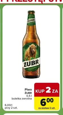 Piwo Żubr promocja w Carrefour Express