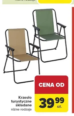 Krzesło turystyczne składane promocja w Carrefour