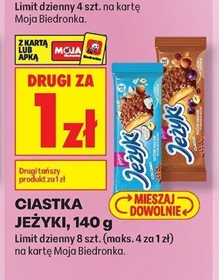 Ciastka Jeżyki Coconut promocja w Biedronka