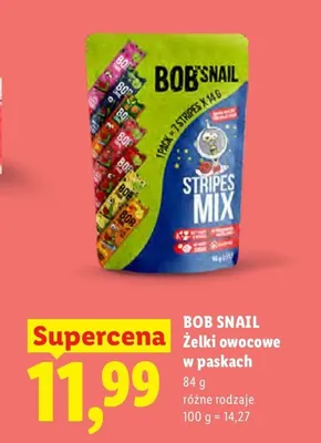 Żelki owocowe Bob Snail w paskach promocja w Lidl