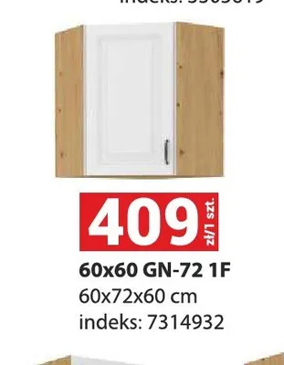 Szafka kuchenna narożna wisząca Stilo 60x60 GN-72 1F promocja w Merkury Market