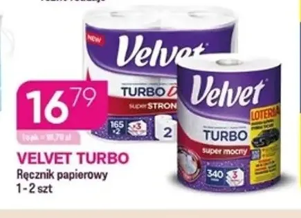 Ręcznik papierowy Velvet Turbo promocja w Drogerie Koliber