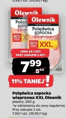 Polędwica sopocka wieprzowa XXL Olewnik promocja w Netto