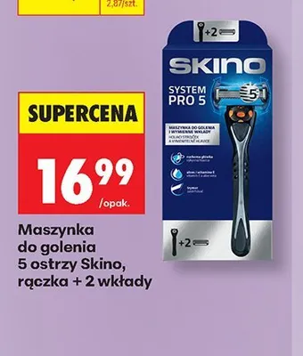 Maszynka do golenia 5 ostrzy Skino promocja w Biedronka