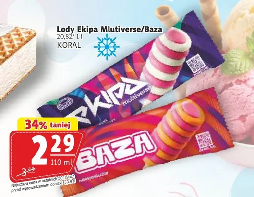 Lody Ekipa Multiverse Koral promocja w Prim Market