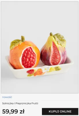 Solniczka i pieprzniczka Frutti home&you promocja w home&you