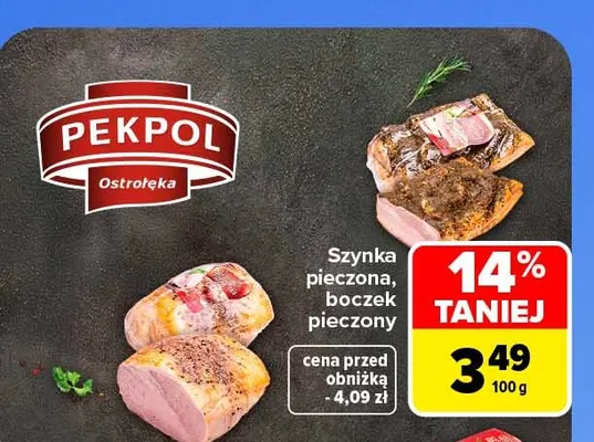 Szynka pieczona Pekpol promocja w Carrefour