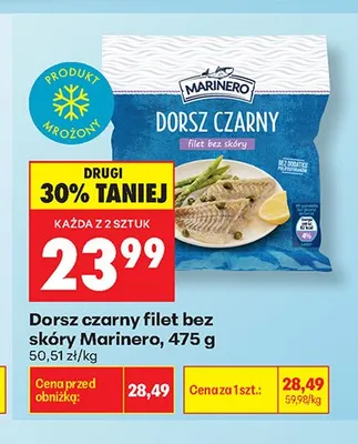 Dorsz czarny filet bez skóry Marinero promocja w Biedronka