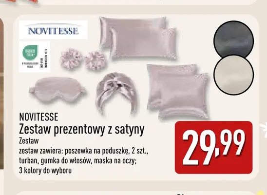 Zestaw prezentowy z satyny Novitesse promocja w Aldi