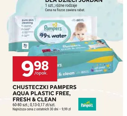 Chusteczki Pampers Aqua Plastic Free promocja w Stokrotka