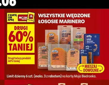 Łosoś wędzony na zimno Marinero promocja w Biedronka