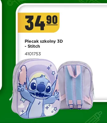 Plecak szkolny 3D Stitch promocja w MR. DIY