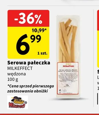 Serowa pałeczka Milkeffect wędzona promocja w Intermarche