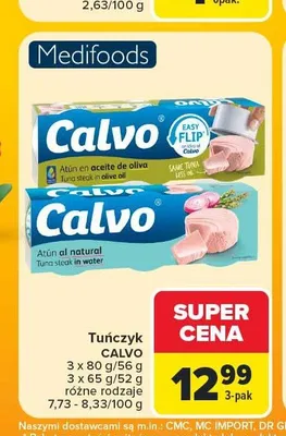 Tuńczyk w sosie własnym Calvo 3-pak promocja w Carrefour