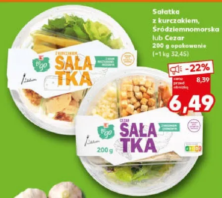Sałatka z kurczakiem, śródziemnomorska lub Cezar promocja w Kaufland