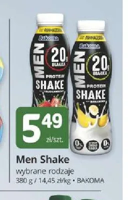 Napój proteinowy Men Shake Bakoma promocja w Marketvita