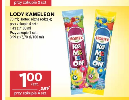 Lody Kameleon Hortex promocja w Stokrotka