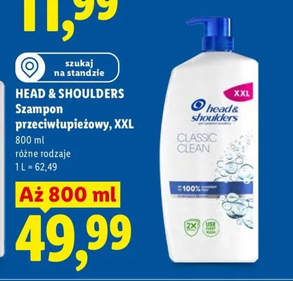 Szampon przeciwłupieżowy Head & Shoulders Classic Clean XXL promocja w Lidl