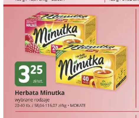 Herbata Minutka cytrynowa promocja w Marketvita