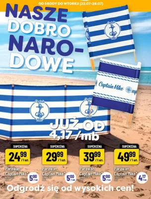 Parawan plażowy Captain Mike 8 m promocja w POLOmarket