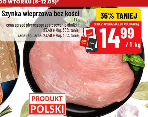 Szynka wieprzowa bez kości promocja w POLOmarket