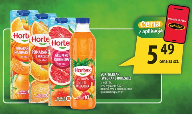 Nektar Hortex Pomarańcza Mandarynka promocja w Arhelan