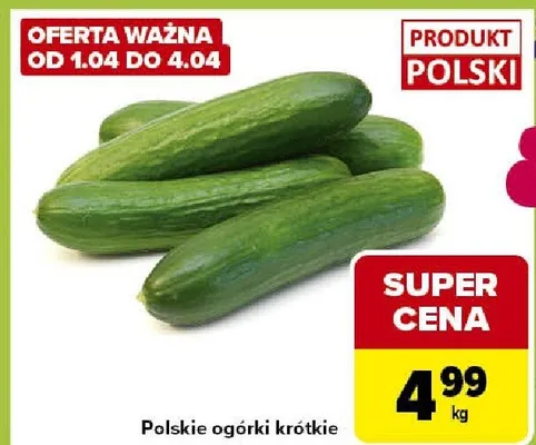 Polskie ogórki krótkie promocja w Carrefour Express