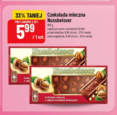 Czekolada mleczna Nussbeisser promocja w POLOmarket